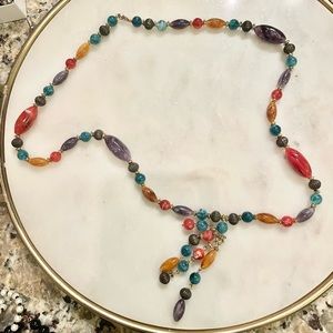Vintage Multicolored Beaded Necklace